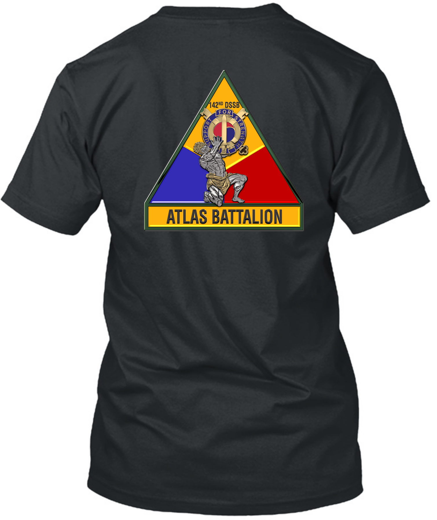 142D Atlas Battalion 50/50 Cotton Polyester Tees - Image 2